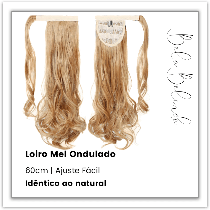 Bela Belinda Ondulado / 60cm Rabo-De-Cavalo Loiro Mel Entrega Rápida
