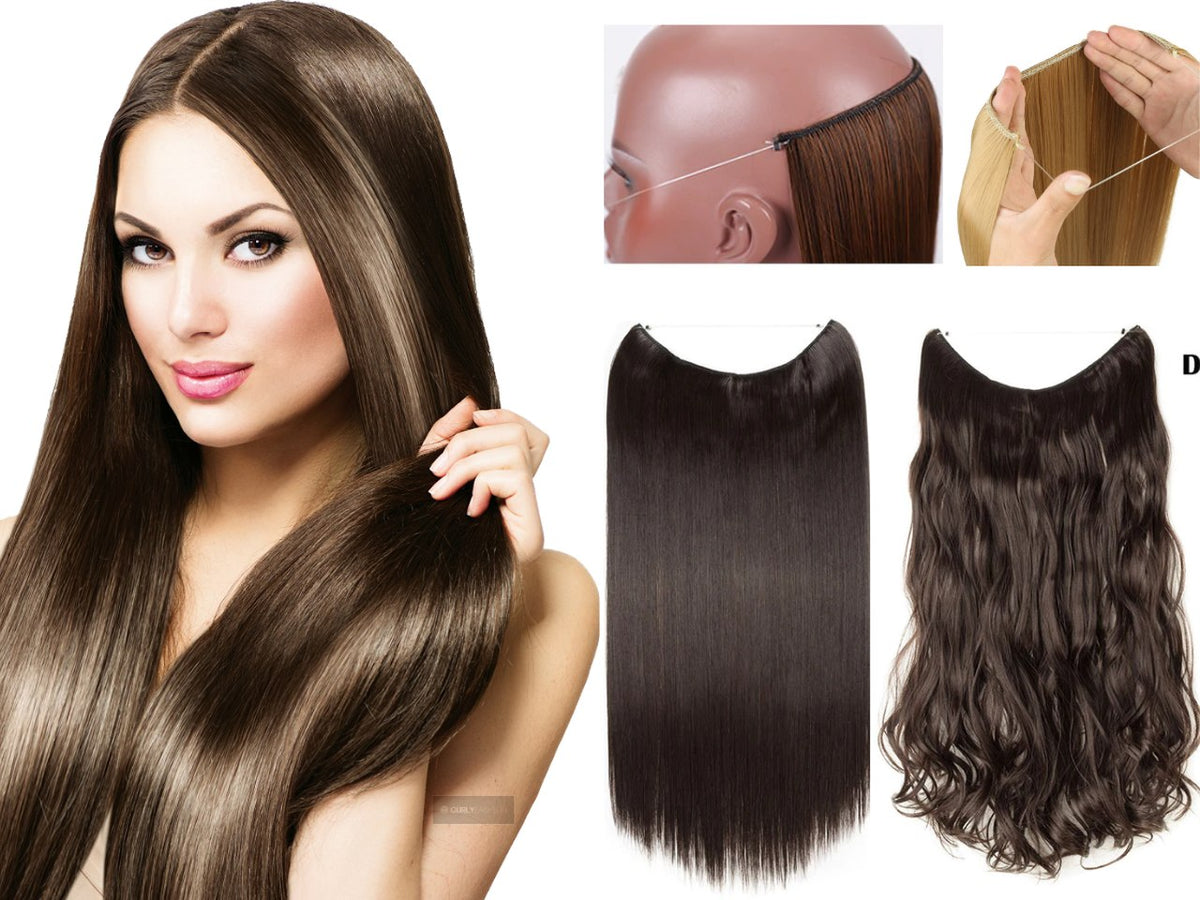 Aplique de cabelo com fio invisível – Bela Belinda