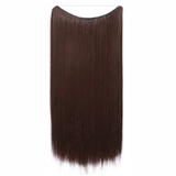Bela Belinda Liso / 60cm Aplique Castanho Avermelhado Entrega Rápida